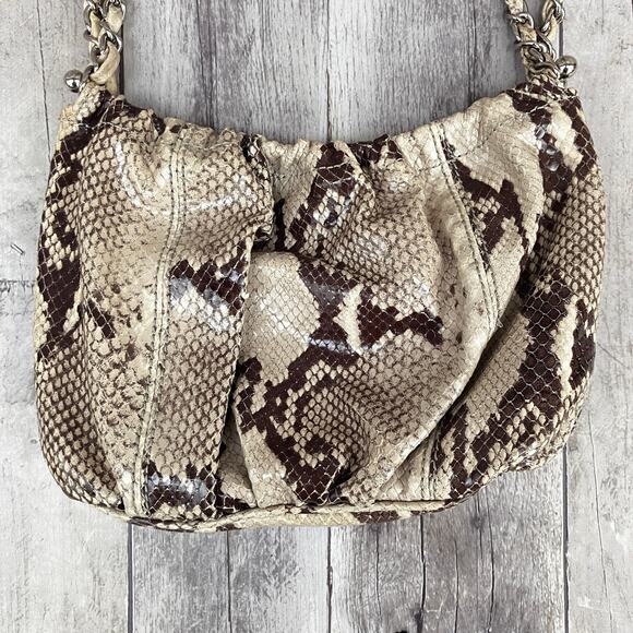 Forth & Towne Purse Shoulder Bag  Leather Reptile Animal Snake Y2K Glam Embossed - Picture 3 of 14